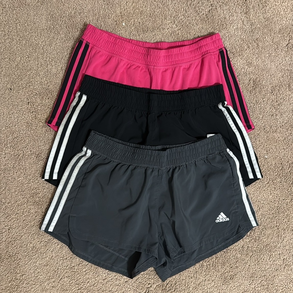 3 pair Adidas women’s athletic shorts